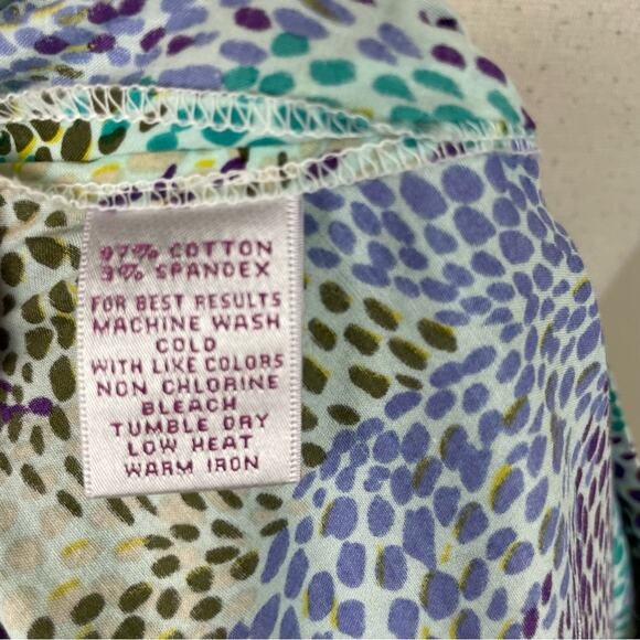 Peter Millar Purple Blue Abstract Print Long Sleeve Dress Medium - Picture 7 of 9